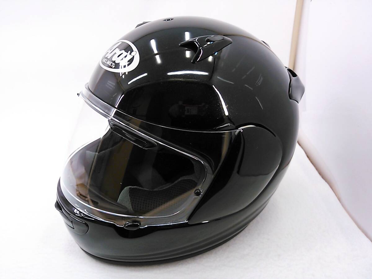 【送料無料】使用極わずか 良品 2020年製 Arai アライ QUANTUM-J クアンタムJ グラスブラック Mサイズ フルフェイスヘルメットの画像1