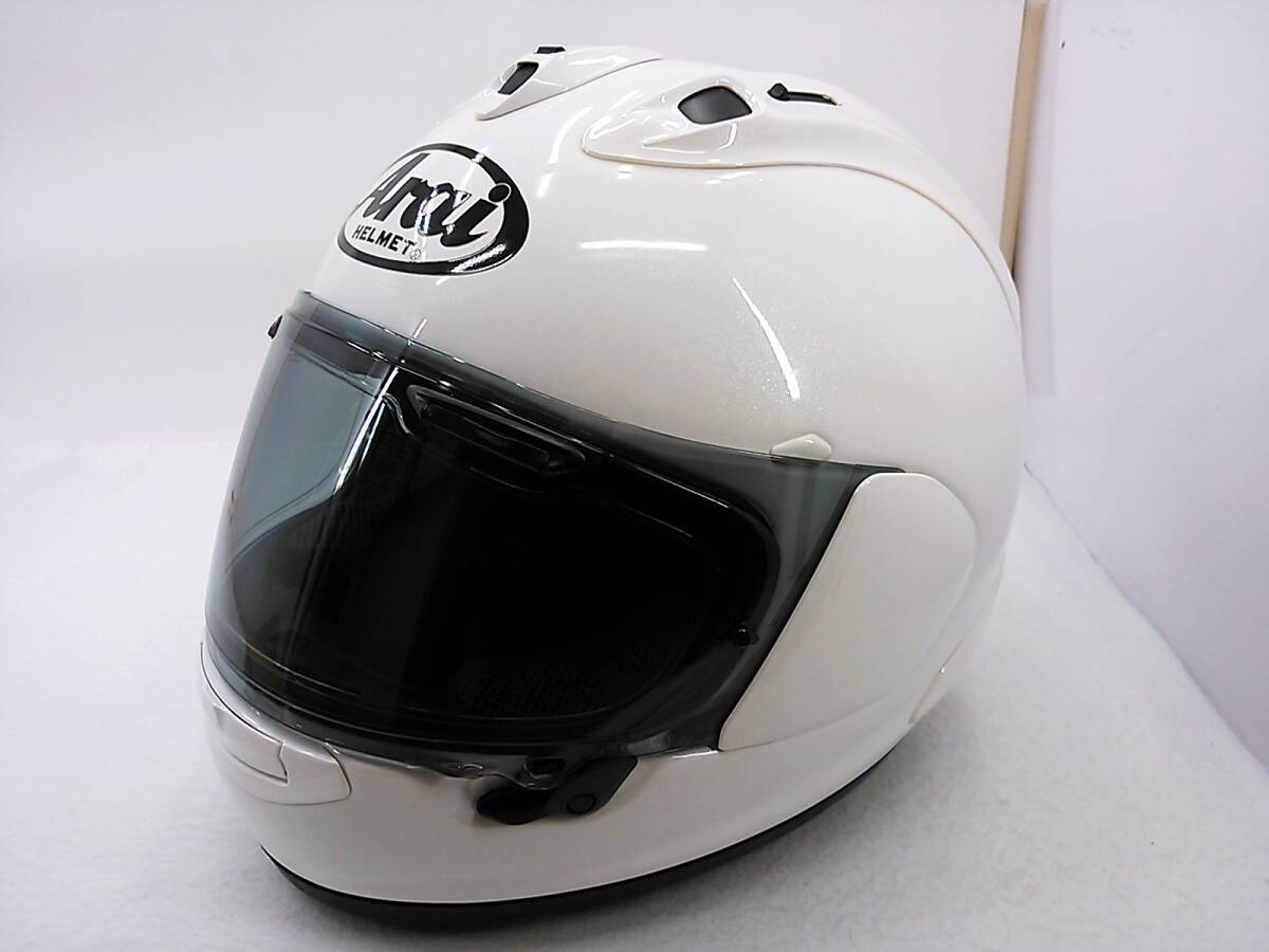 【送料無料】Arai アライ RX-7X グラスホワイト XLサイズ スモークシールド付き フルフェイスヘルメットの画像1