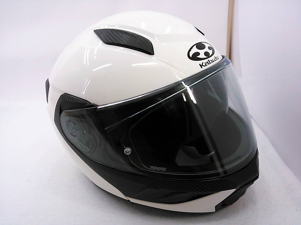 【送料無料】程度上 OGK KABUTO オージーケー RYUKI リュウキ ホワイト XLサイズ システムヘルメット インナーサンシェード_画像6