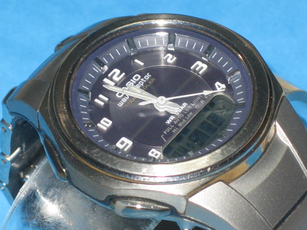 ■カシオ WAVE CEPTOR チタンソーラー アナデジ腕時計 動作品■ の画像5