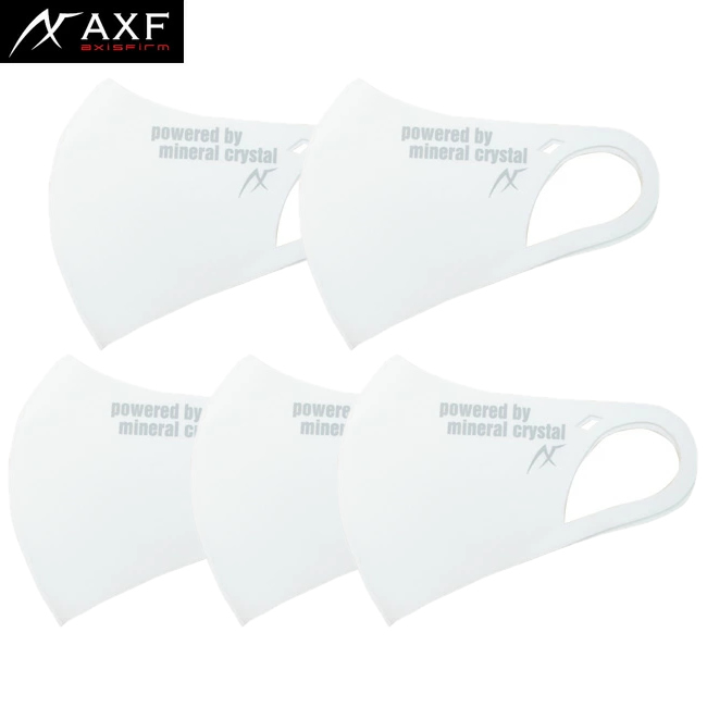 【新品未使用】AXF アクセフ 2260893 洗えるマスク Eco Cool Mask IFMC.(イフミック)加工済み / ホワイト 5枚セット_画像1