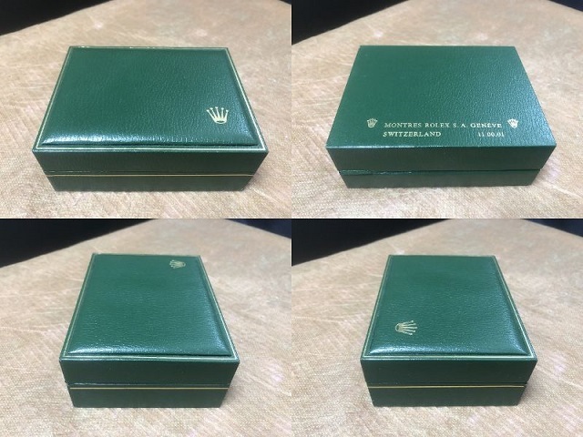 ロレックス 純正 箱 ウォッチ ボックス Watch Box クレーター ヴィンテージ 80年 90年 ケース 緑 グリーン 正規品 時計 付属品 ROLEX_画像3
