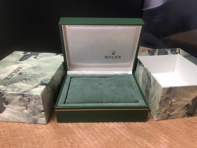 ロレックス 純正 箱 ウォッチ ボックス Watch Box クレーター ヴィンテージ 80年 90年 ケース 緑 グリーン 正規品 時計 付属品 ROLEX_画像1