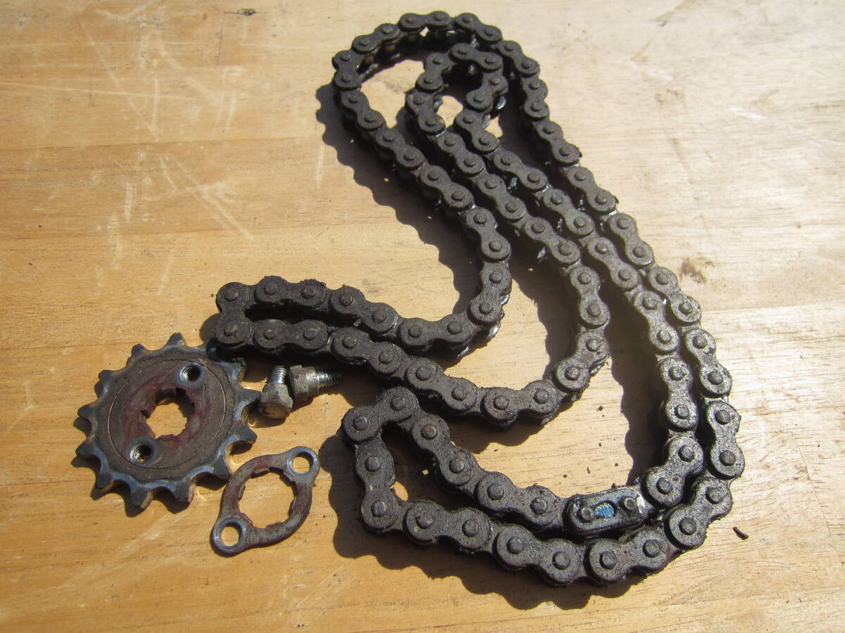 SATU436 Super Cub 50 custom chain sprocket used postage 370 jpy 12V Cub C50-0856*** including in a package OK AA01 with a self-starter Cub 