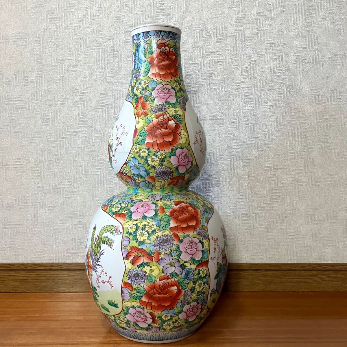 中国 工芸品 粉彩 壺 花瓶  飾壺