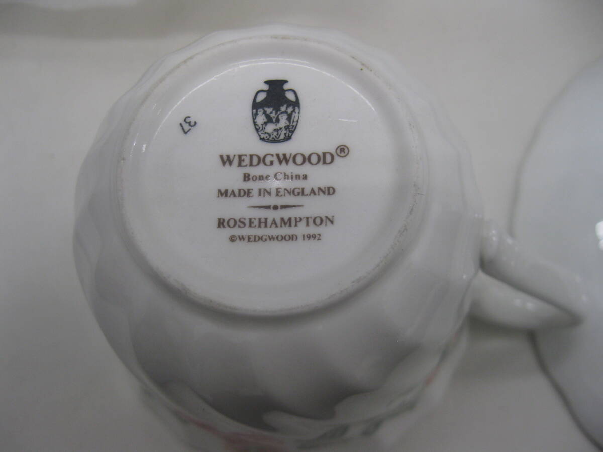 WEDGWOOD Bone china カップ＆ソーサー ROSE HAMPTON 1客　*34712_画像3