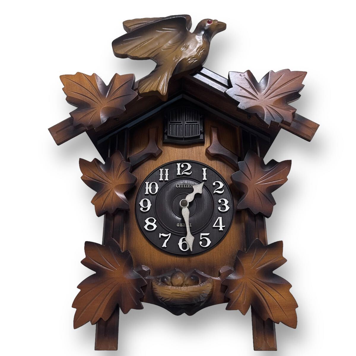 鳩時計 ハト時計 アンティーク 機械式 CITIZEN（シチズン ） カッコー 壁掛け時計 柱時/4MJ209-Bの画像2