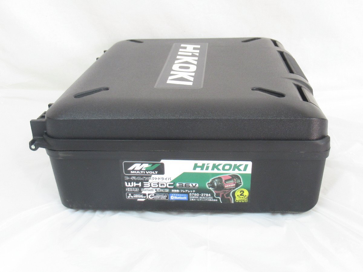 〇 未使用保管品 HiKOKI ハイコーキ マルチボルト 36V コードレスインパクトドライバ WH36DC バッテリー2個 充電器付き_画像1