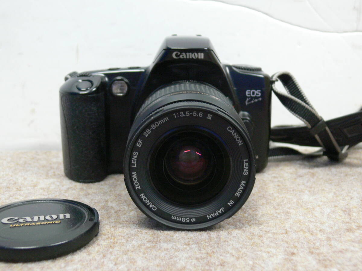 【ジャンク扱い】Canon EOS Kiss PANORAMA + Canon ZOOM LENS EF 28-80mm 1:3.5-5.6Ⅲ 58mm (一眼レフフイルムカメラセット)_画像1