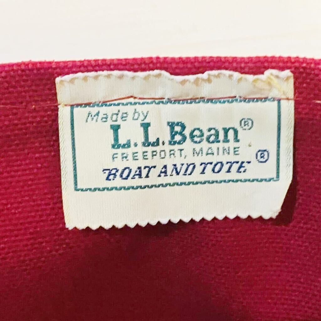 ★希少美品★ ヴィンテージ 80's L.L.BEAN LLビーン エルエルビーン デラックス DELUXE BOAT&TOTE トートバッグ トート USA製の画像2