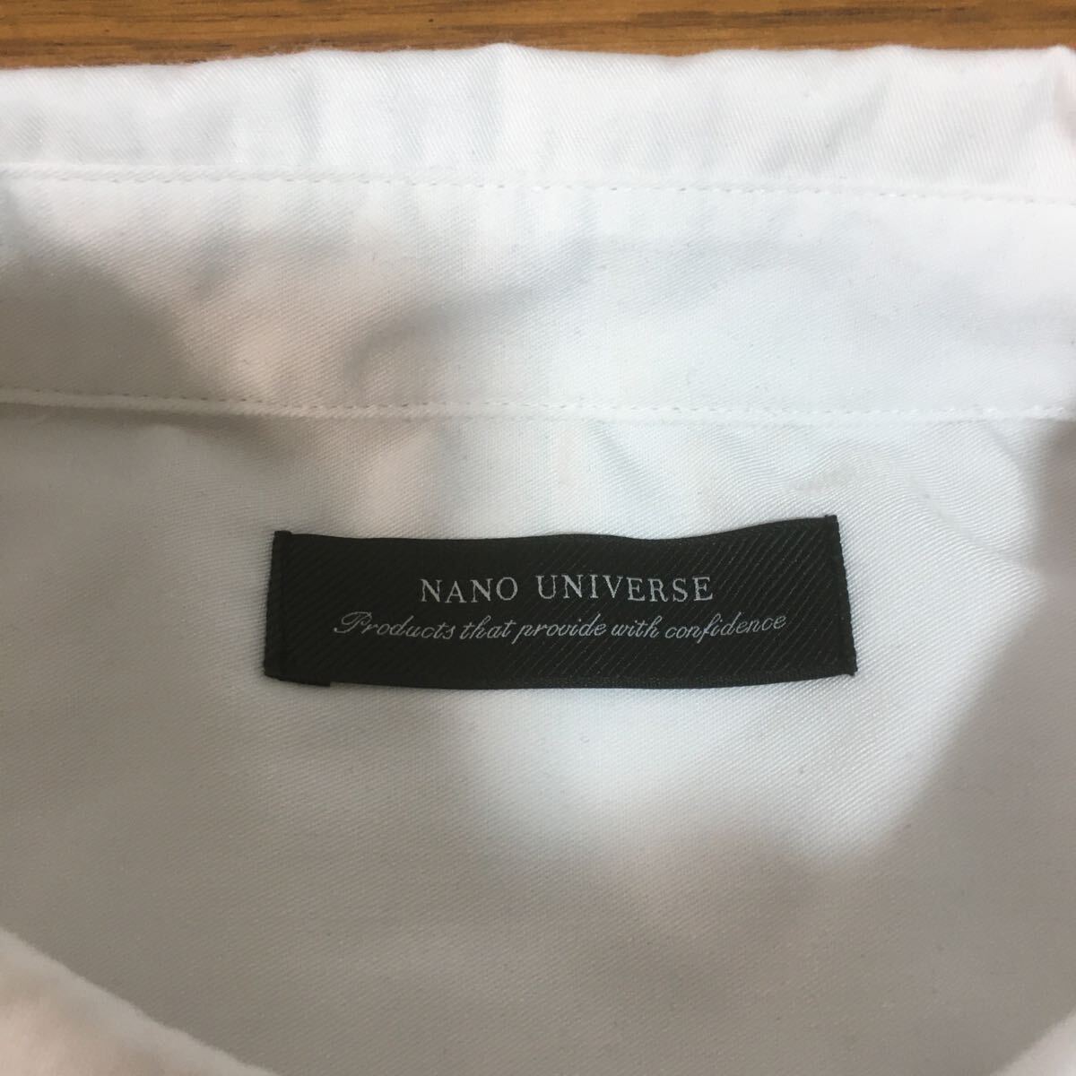 Mサイズ 半袖シャツ メンズ NANO UNIVERSE 白 洗濯済み 送料230円_画像2