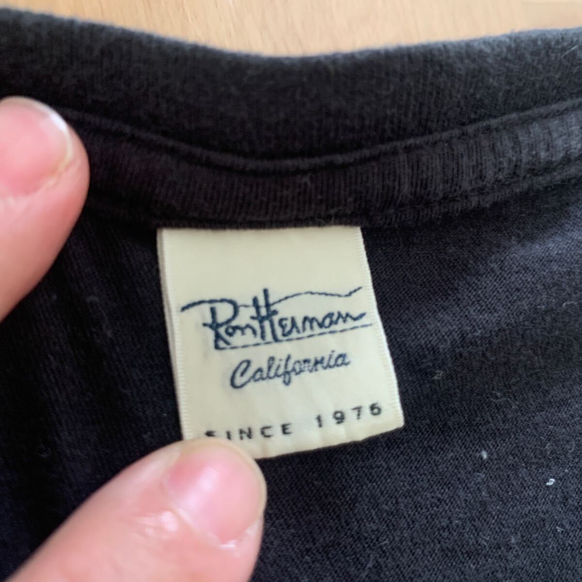 【Ron Herman】ロンハーマン 無地 半袖Tシャツ M コットン ブラック 日本製_画像2