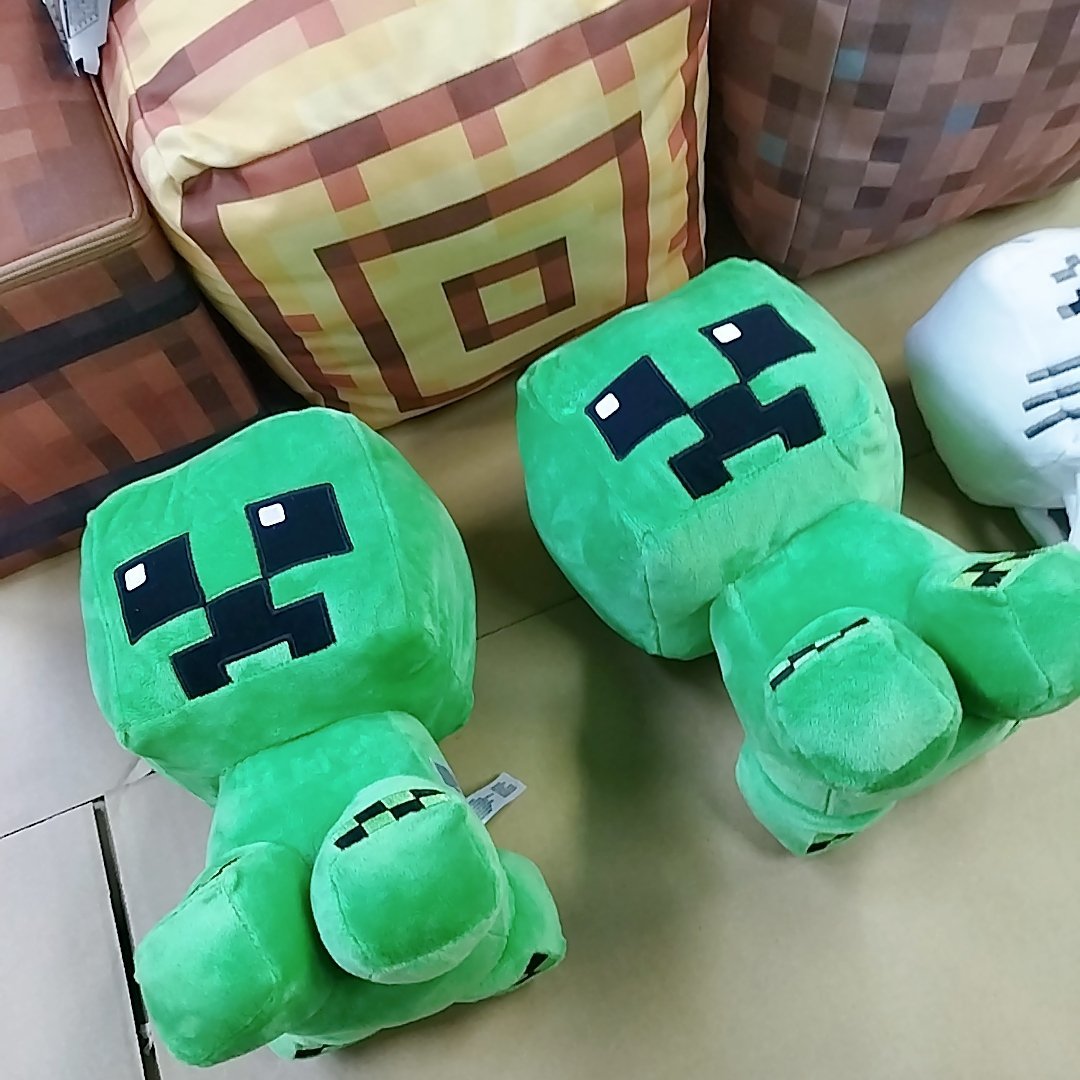 マインクラフト MINECRAFT ぬいぐるみ クリーパー ガスト 草ブロック ミツバチの巣 キューブ型 クッション マイクラ 収納 Box 樽_画像4