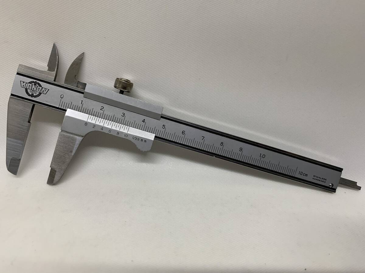 良品 中村製作所 KANON カノン ノギス STAINLESS HARDENED 100mm 82g　12時間以内に送付_画像1