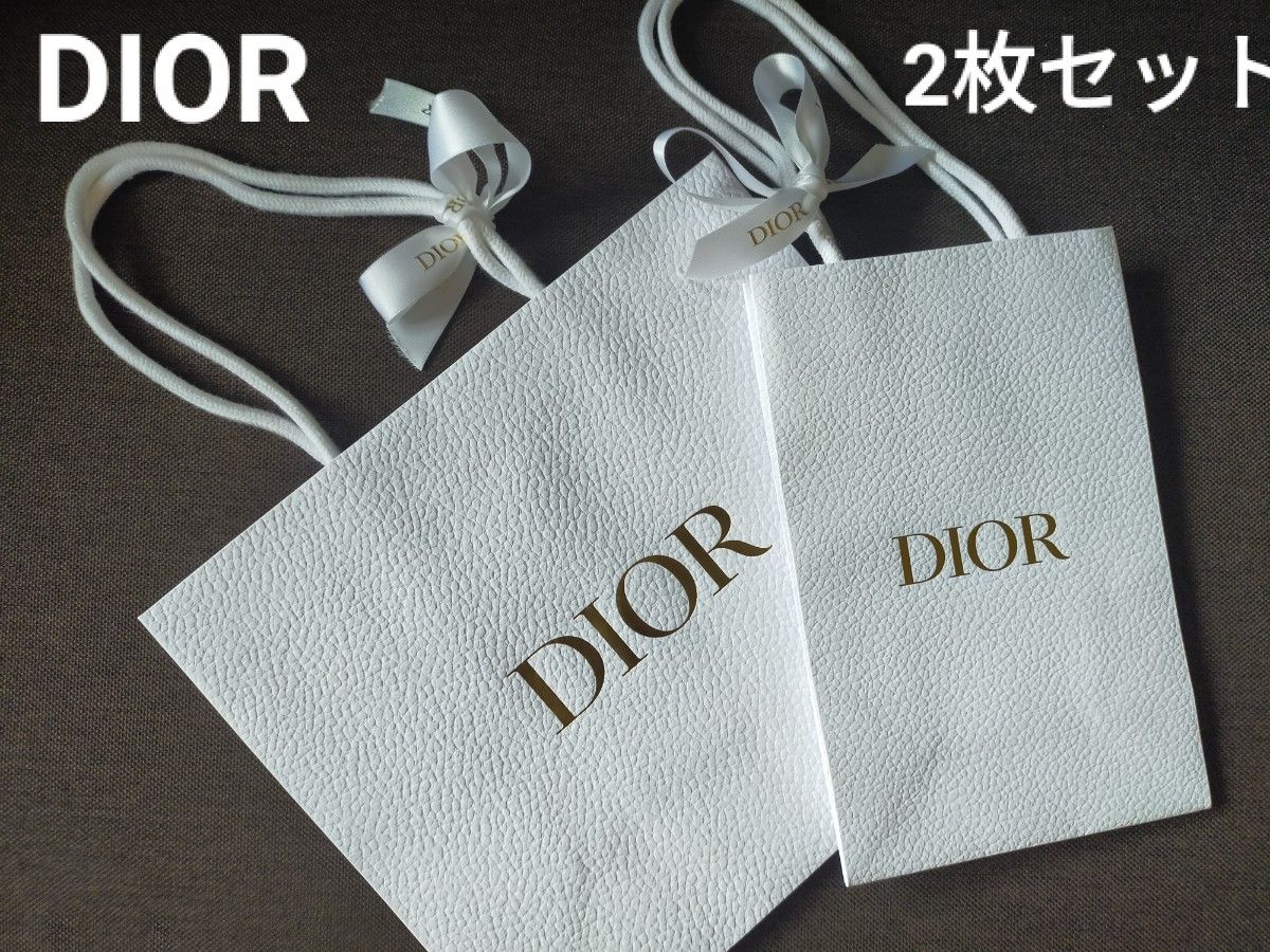 DIOR ディオール ショッパー 紙袋 2枚セット ギフトラッピング DIOR ディオール ショッパー 紙袋 2枚セット ギフトラッピング
