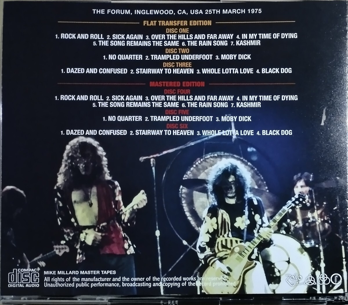 【送料ゼロ】Led Zeppelin CD6枚組 '75 Mike Millard Master Tapes Live The Forum Inglewood レッド・ツェッペリン_画像3