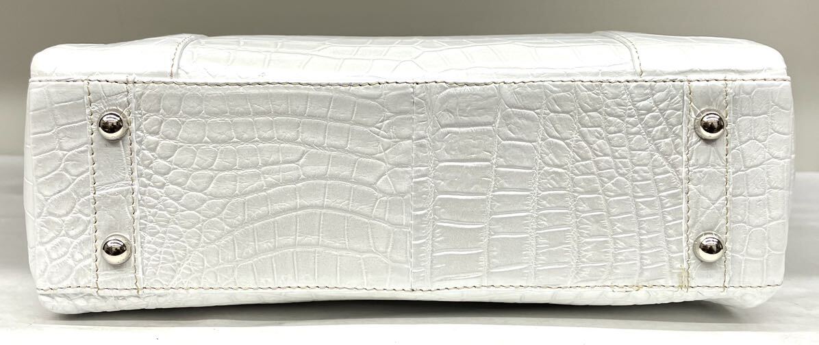 国産 日本製のクロコダイルワニ革使いの手提げ&ハンドバック 国産 日本製のクロコダイルワニ革使いの手提げ&ハンドバック