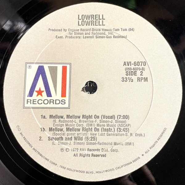 【FUNK】【SOUL】Lowrell* - Lowrell / AVI Records AVI 6070 / VINYL LP / USの画像5