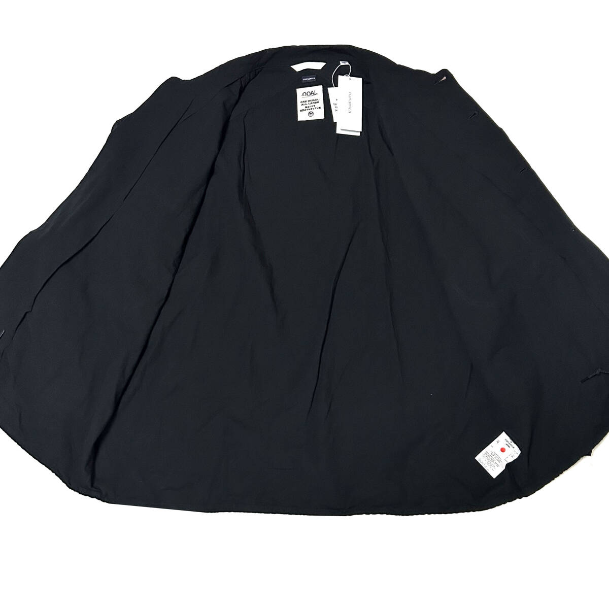 新品 Mサイズ(海外サイズのためLサイズ位) ナナミカ コットンウール デッキシャツ 日本製 ブラック 長袖 シャツ ジャケット SUGF357 軽量_画像5