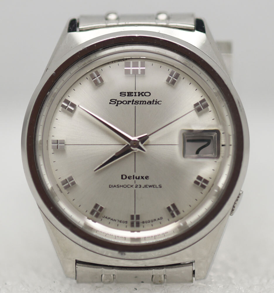 1966年 セイコー スポーツマチック デラックス 日付のみ 76系最終の高級モデル 短命 7605-8010 自動巻き ビンテージ腕時計_画像1