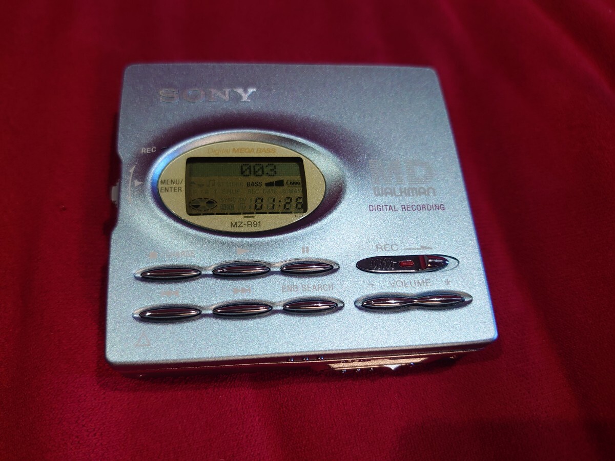 【SONY】MZ-R91 MD WALKMAN PORTABLE MD RECORDER ソニー　MD ウォークマン　MDレコーダー MDプレーヤー_画像3