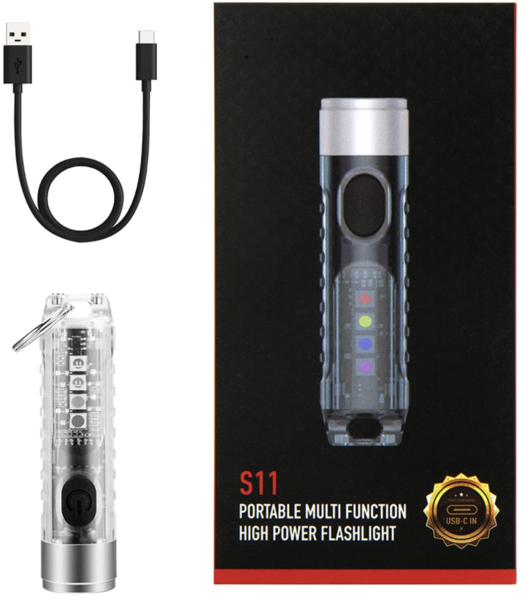 懐中電灯 ハンディライト ミニサイズ 超小型 キーホルダー懐中電灯 LED USB充電式 防水 フラッシュライト 明るい 赤色光 UVライト軍用