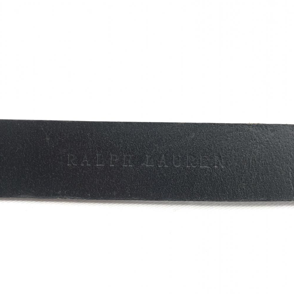 【中古】Ralph Lauren リングレザーベルト サイズM ブラック ラルフローレン[240017613145]_画像3