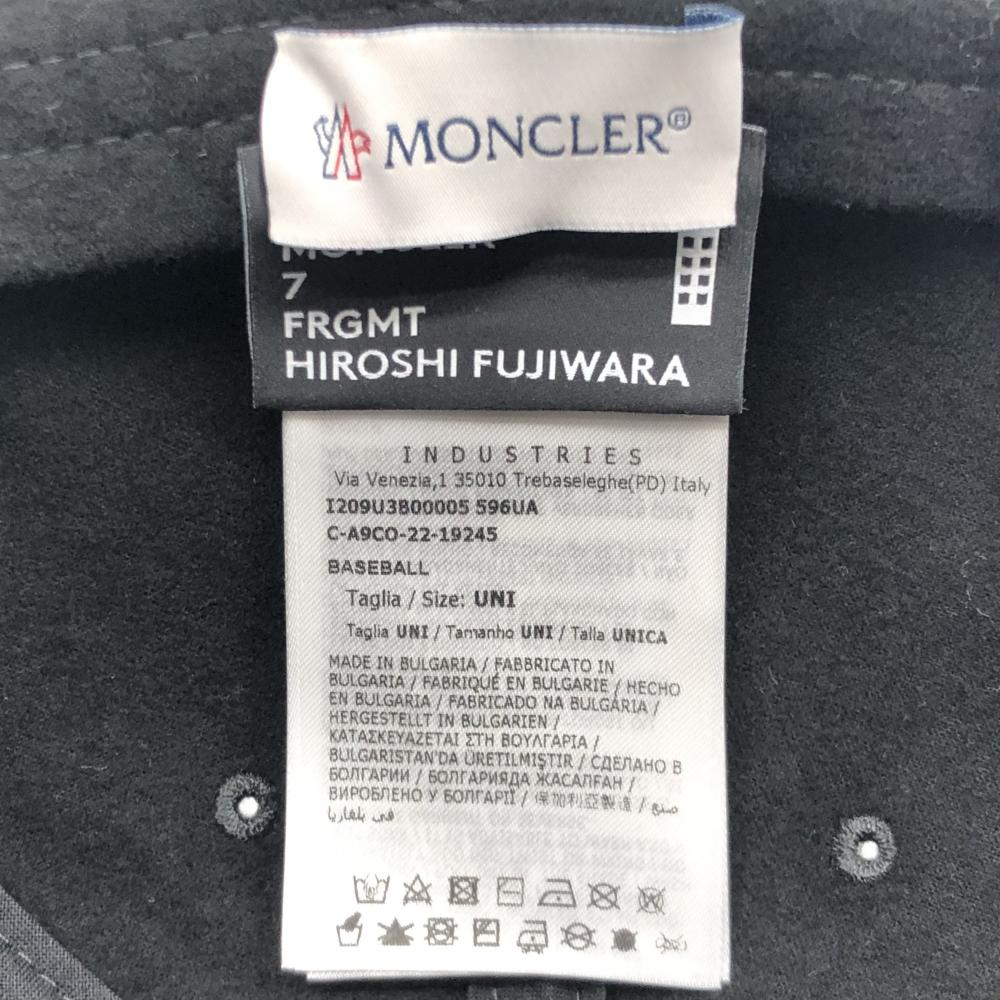 【中古】MONCLER × FRGMT キャップ ブラック モンクレール × フラグメント[240017615579]_画像6