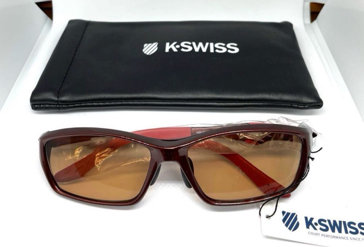 新品未使用　タグ付き　専用ケース付き　K-SWISS ケースイス　サングラス　スポーツサングラス