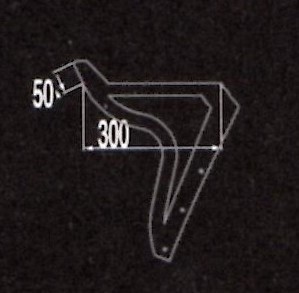 シモタニ製　フロントバイザー　レトロシリーズ　DX-300　鏡面仕様　天板・サイド（耳）共に鏡面仕様_画像2