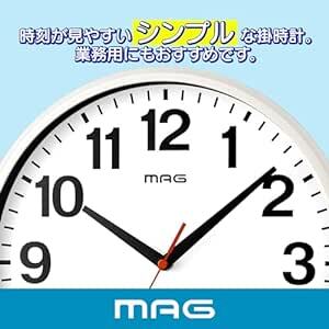 MAG(マグ) 掛け時計 アナログ シューレ 静音 連続秒針 ホワイト W-771WH-の画像2