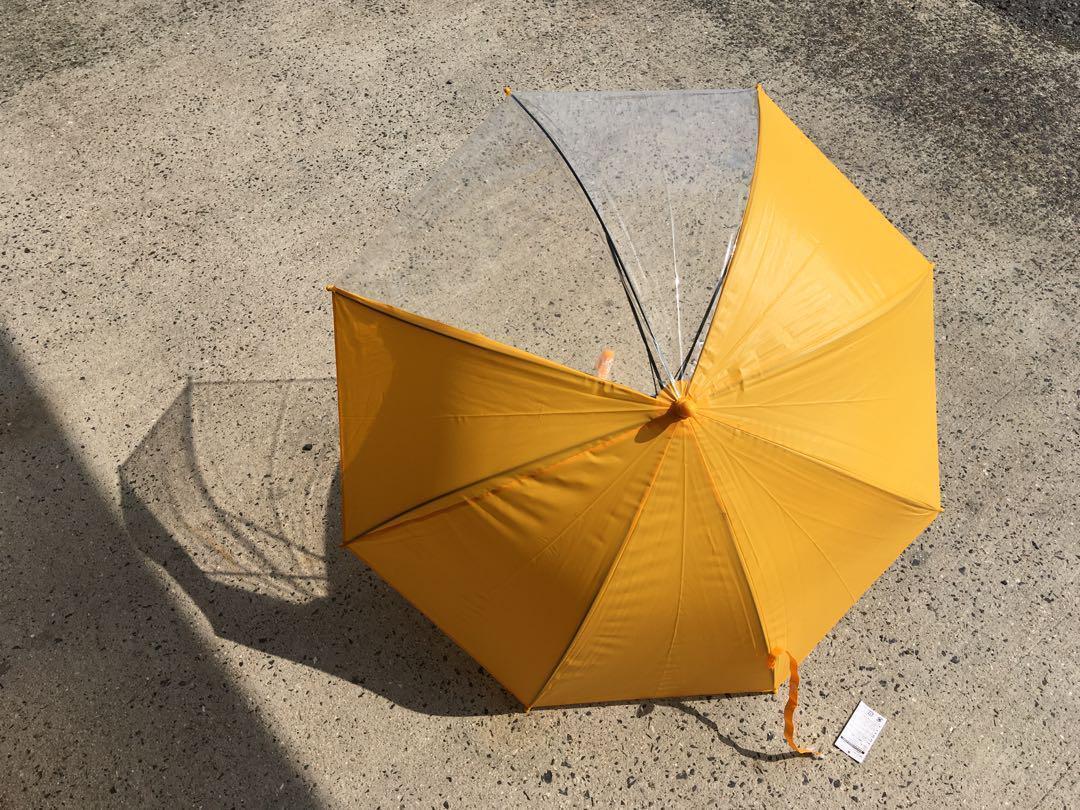 3本セット　学童傘　子供傘　ジャンプ傘　黄色　窓付　55cm 　新品未使用_画像2