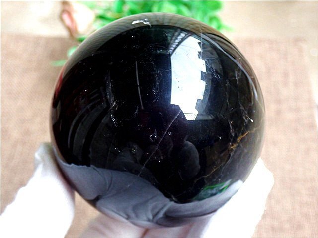 AAA級【魔除け】天然モリオン黒水晶丸玉178C1-56C47Zの画像2