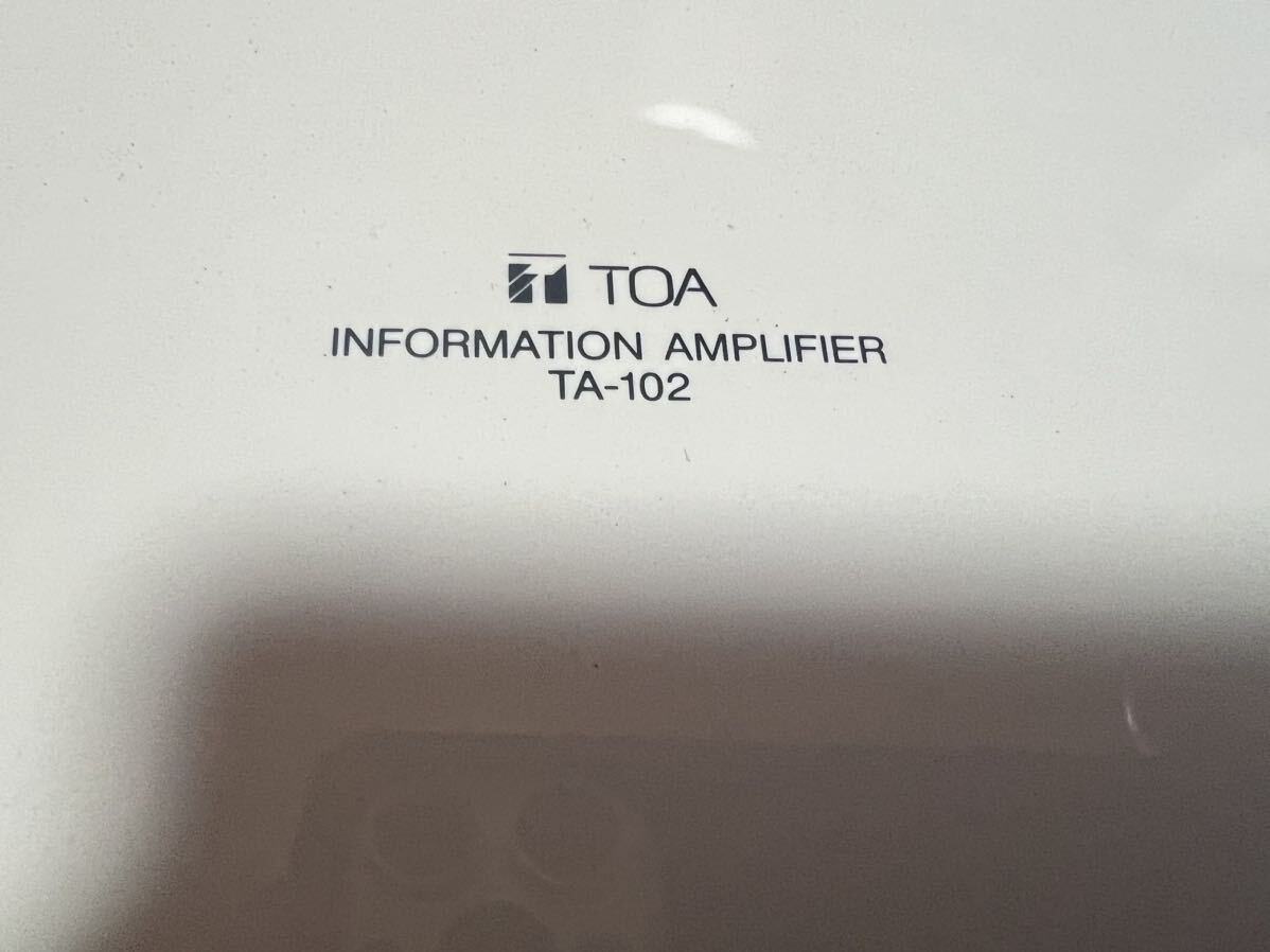 【美品】TOA TA-102 簡易型アンプ インフォメーションアンプ　SONY製　マイク付_画像3