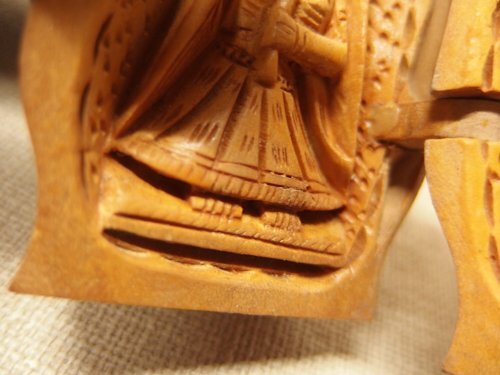 0340108a【インド製 木彫り 手型の置物 祈り手/仏像/拝み】H8cm程度/カダムウッド/H8cm程度/中古品_画像10