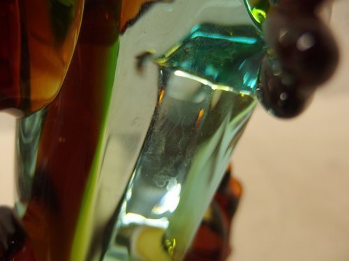 0340290w【マルティグラス タツノオトシゴ】Multi Glass/オブジェ/ガラス工芸品/硝子/置物/オブジェ/美術品Ｈ42.2cm程/中古品の画像7
