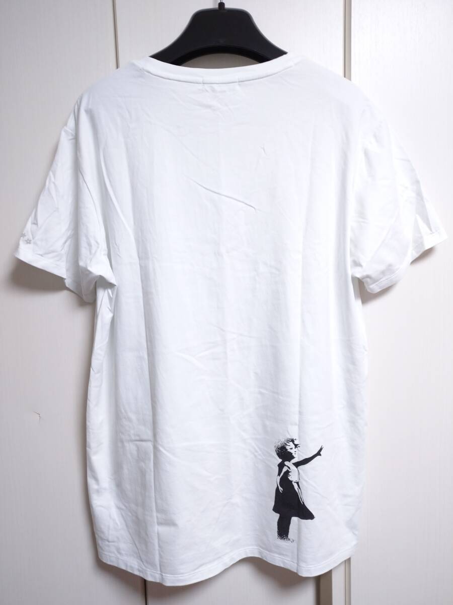 デアエテ de aete Tシャツ Banksy 白 L DA-S02-0714 ZEIZZPKAの画像4