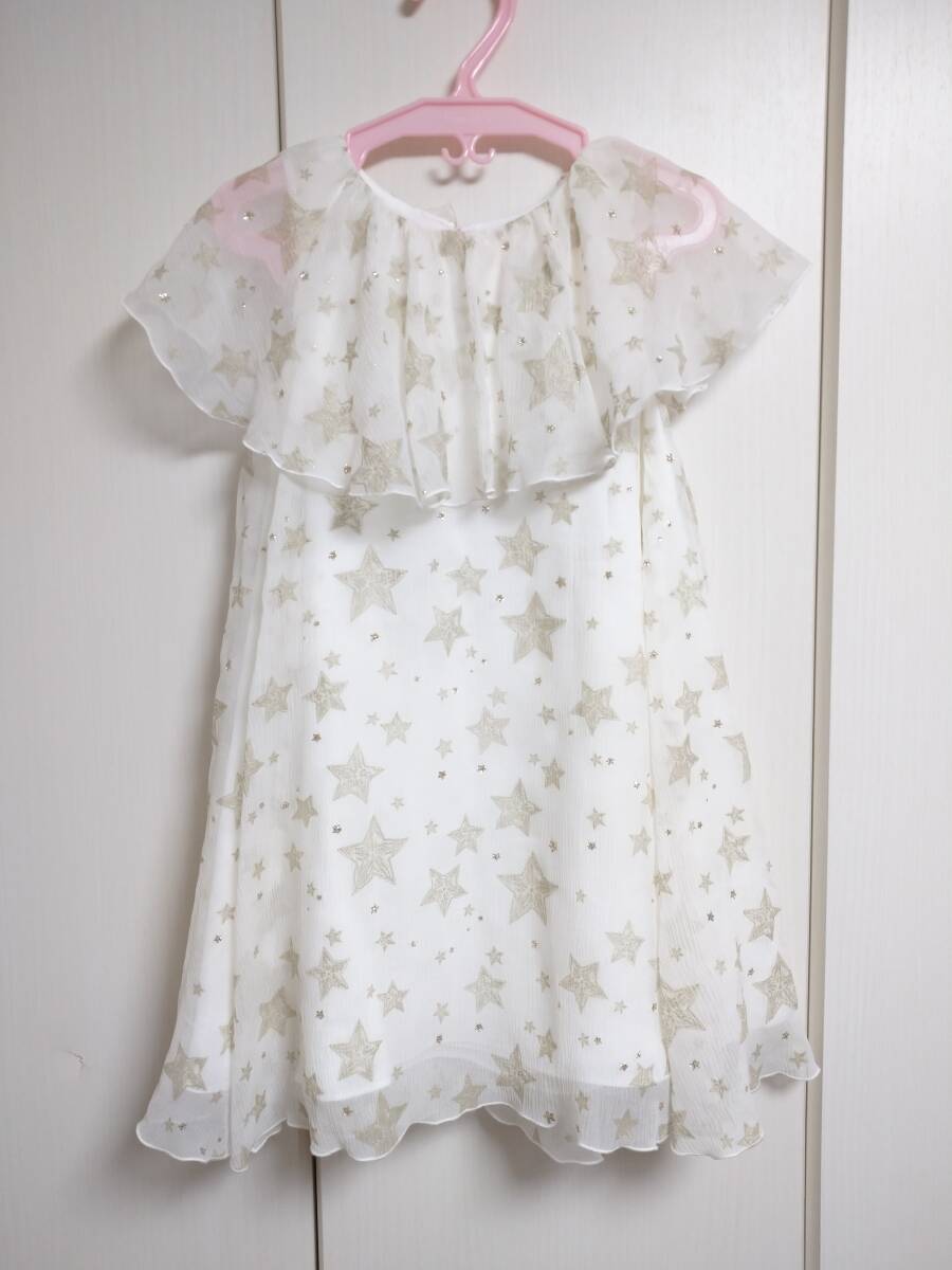 ディオール Christian Dior ドレス ワンピース 星柄 レース シルク 女の子 子供用 4 110 1124782 ZEIZIOFS_画像1