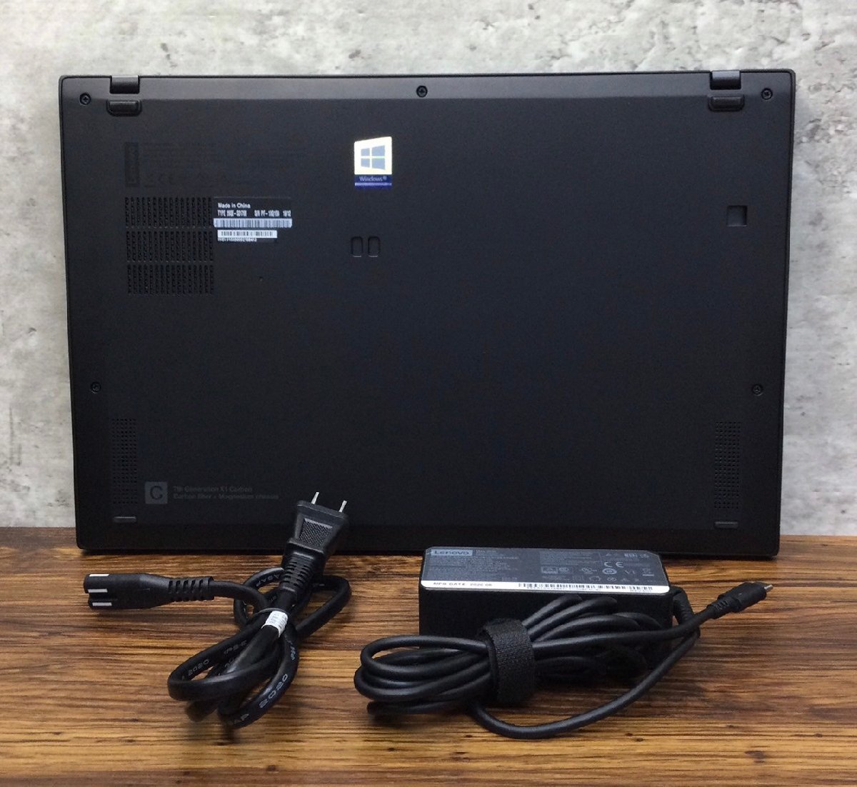 1円～ ●LENOVO ThinkPad X1 Carbon 7th Gen / Core i5 8265U (1.60GHz) / メモリ 8GB / NVMe SSD 256GB / 14型 フルHD / Win10 Pro 64bit_画像10