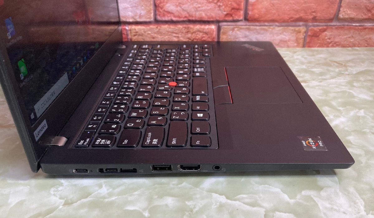 1円～ ●LENOVO ThinkPad X395 / Ryzen 5 PRO 3500U (2.10GHz) / メモリ 16GB / NVMe SSD 256GB / 13.3型 フルHD / Windows10 Pro 64bitの画像7