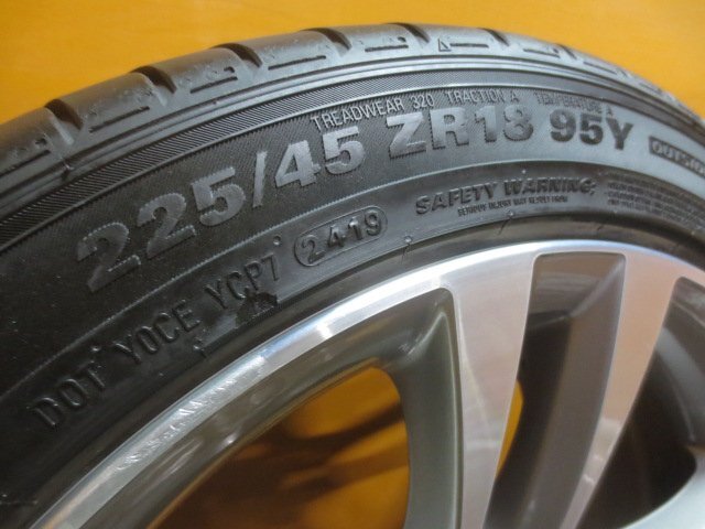 ☆スピスタ☆タイヤホイール BMW純正 3シリーズ 225/45R18 18インチ 8J +34 120-5 4本 中古 R18654 19の画像5