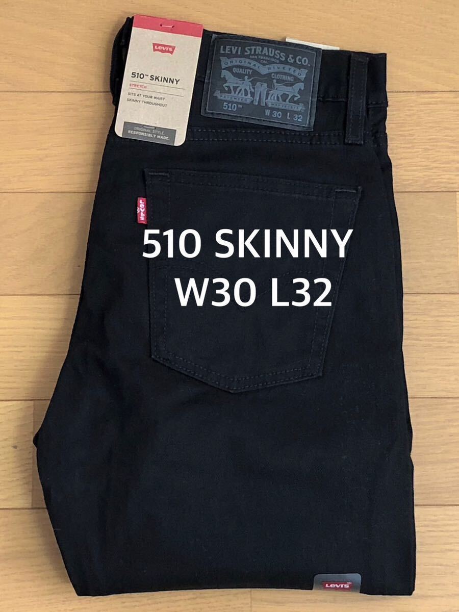 W30 Levi's 510 SKINNY FIT BLACK W30 L32