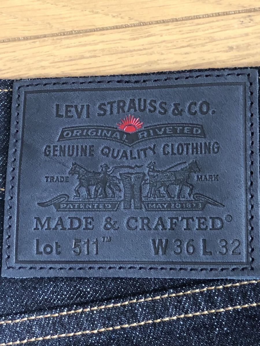 Levi's MADE＆CRAFTED 511 SLIM FIT SELVEDGE MADE IN JAPAN W36 L32の画像6