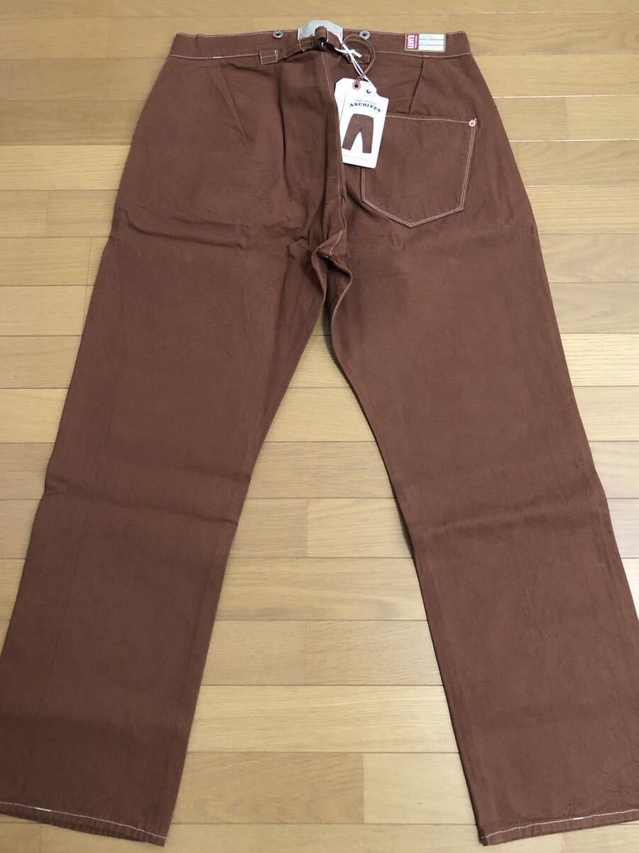 Levi's VINTAGE CLOTHING 1870'S DUCK WAISTALL NAPLES BROWN RINSE W36 L32の画像4