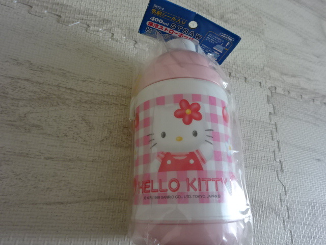 レア品 HELLO KITTY ハローキティ キティちゃん サンリオ 保冷ストローホッパー 水筒 1999年の画像1