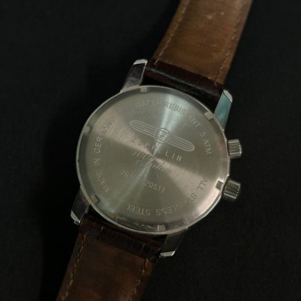 FCc014D06 クォーツ ZEPPELIN ツェッペリン 腕時計 メンズ 100周年記念モデル デュアルタイム ビッグデイトの画像6