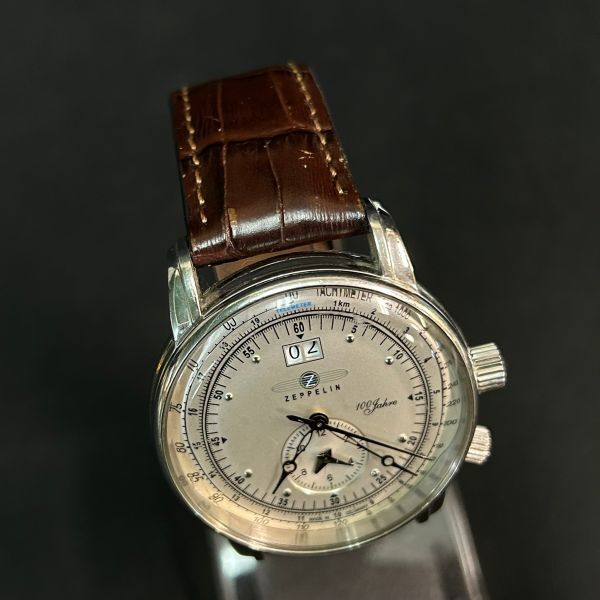 FCc014D06 クォーツ ZEPPELIN ツェッペリン 腕時計 メンズ 100周年記念モデル デュアルタイム ビッグデイトの画像4