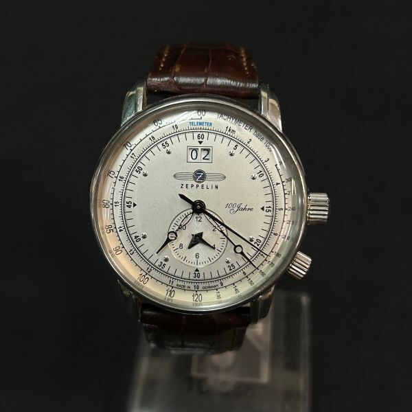 FCc014D06 クォーツ ZEPPELIN ツェッペリン 腕時計 メンズ 100周年記念モデル デュアルタイム ビッグデイトの画像2
