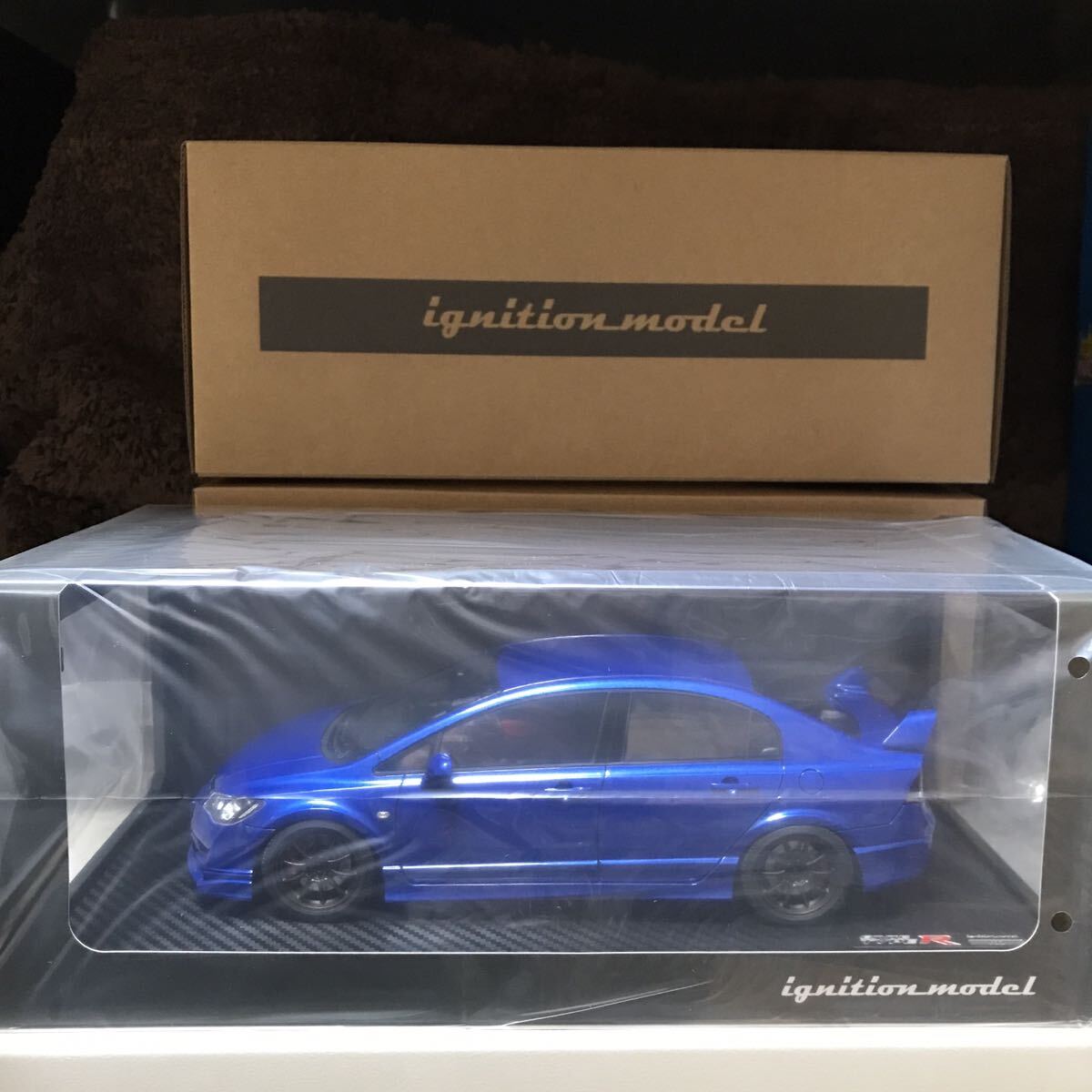 定価39600円 ignition Model イグニッションモデル IG2830 1/18 Honda CIVIC FD2 TYPE-R Blue Metallic ホンダ シビック タイプR 青 ブルーの画像3