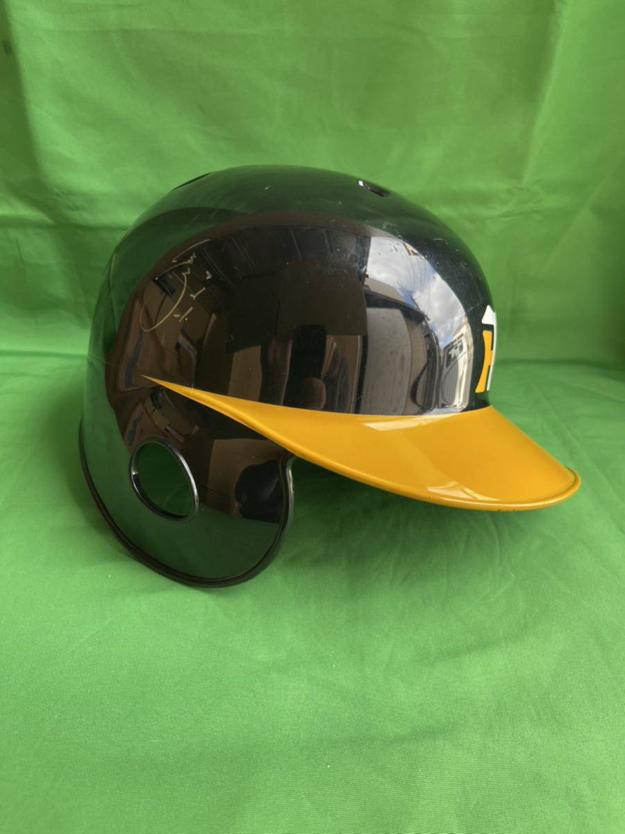  Hanshin Tigers bird ..#1 with autograph helmet hardball baseball for size L